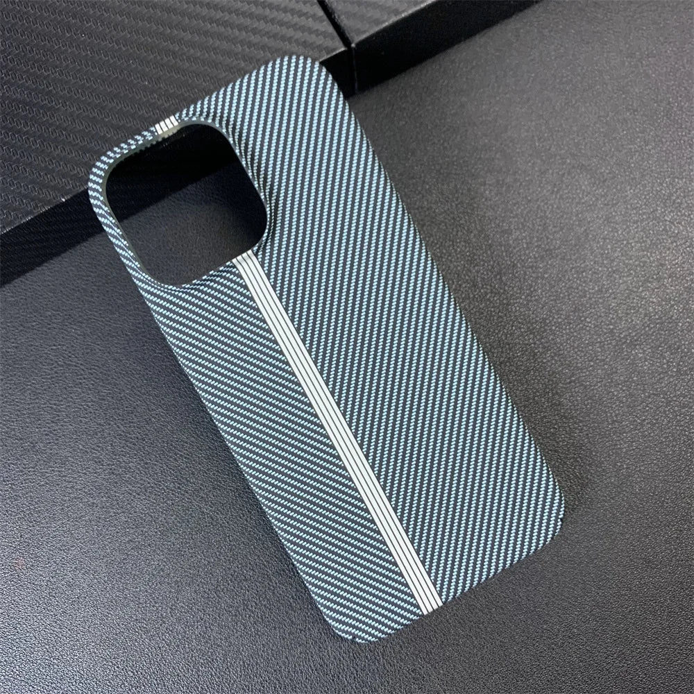 Luxury Contrast Carbon Fibre Pattern Matte Phone Case For iPhone 17 16 15 11 12 13 14 Pro Max Ultra Thin Hard Shockproof Cover