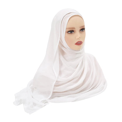 Muslim Modal Hijab Rayon Cotton Shawls For Women Plain Scarf Big Size Headscarf Islamic Turban Headband 190*85cm