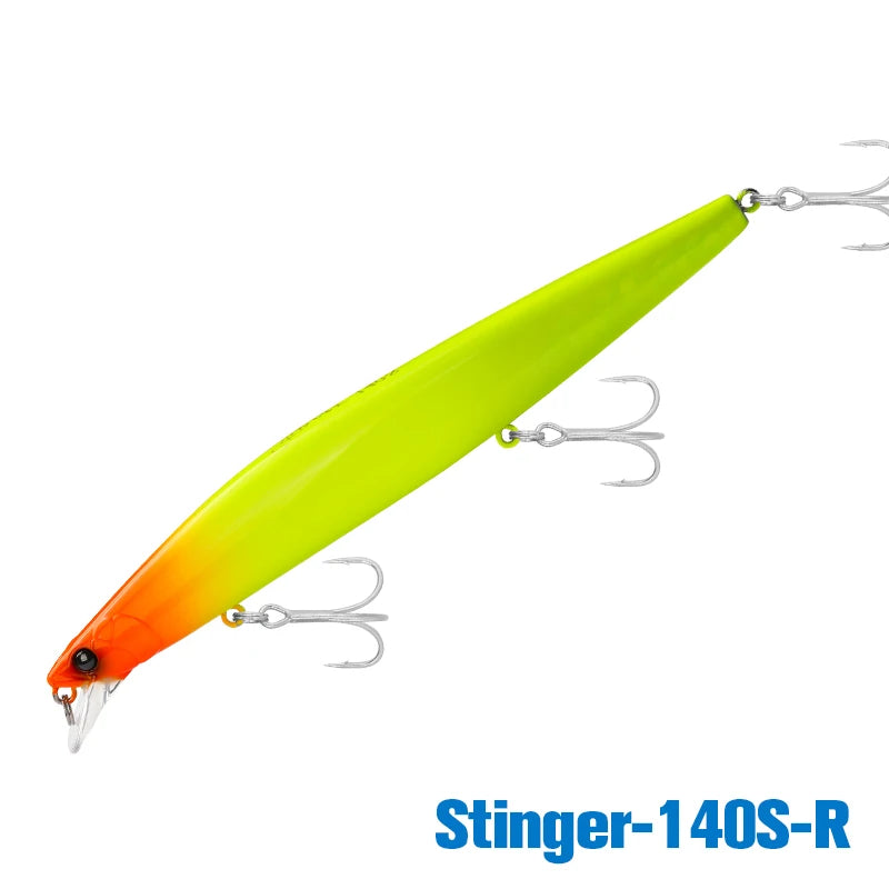 Minnow Sea Fishing Lure STINIGER 140mm 26g Piston Weight Ultra Long Casting Seabass Inshore Hard Baits