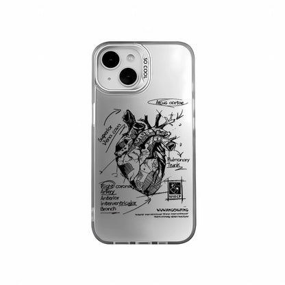 Creative Cardiovascular model Heart Medical Phone Case For iPhone 15 Pro Max 11 12 13 14 16 Pro XS XR 7 8 Plus Anti-drop Cover