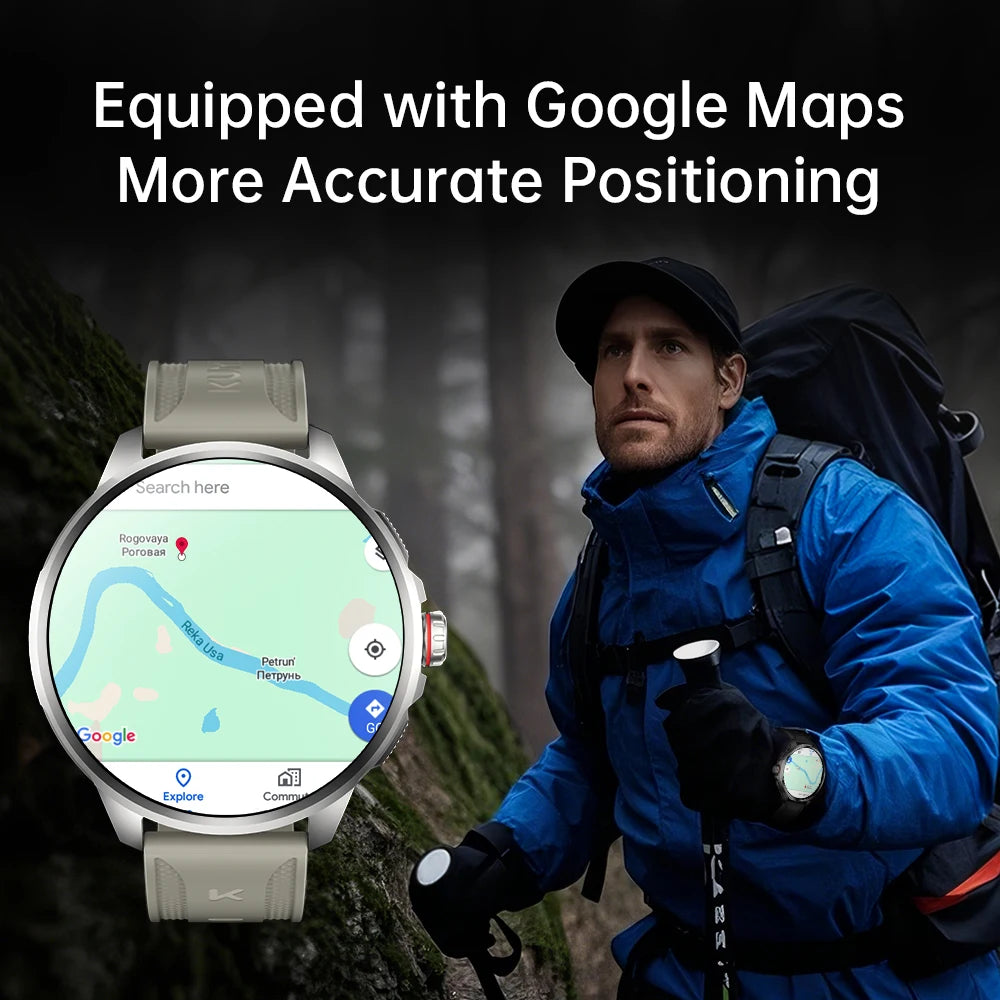 KUMI Watch X3 Pro Android 4G WiFi Smartwatch, 1.75" AMOLED, GPS, 200MP Camera, 32GB, Waterproof, Fitness Tracking Smart Watch