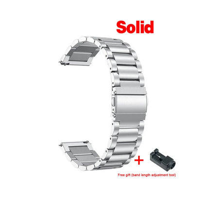 WatchBand For Amazfit Active/GTS 2/3/4 Mini Strap GTR 2/3/4 42 47mm stainless steel Bracelet For Amazfit Bip 3 5 Band