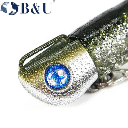 Soft Fishing Lure Tail Jig Head Hook Minnow Artificial Bait Sea Bass Swimbait Tackle Gear