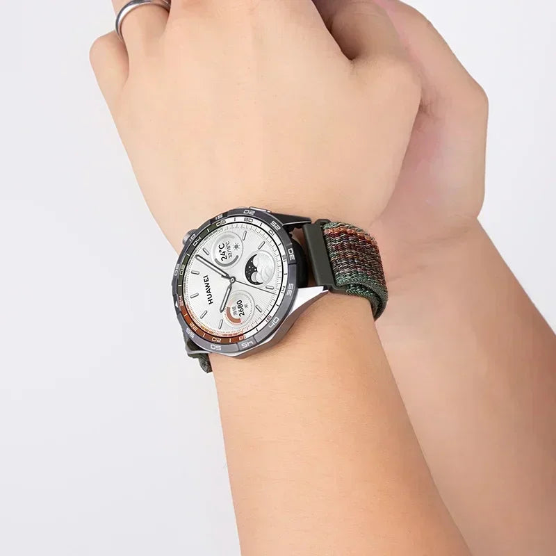 Smart Watch Strap for Amazfit Balance GT4/3/2 46mm Nylon Loop Bracelet for Samsung Galaxy Watch 4/6 Classic 5 Pro 45mm