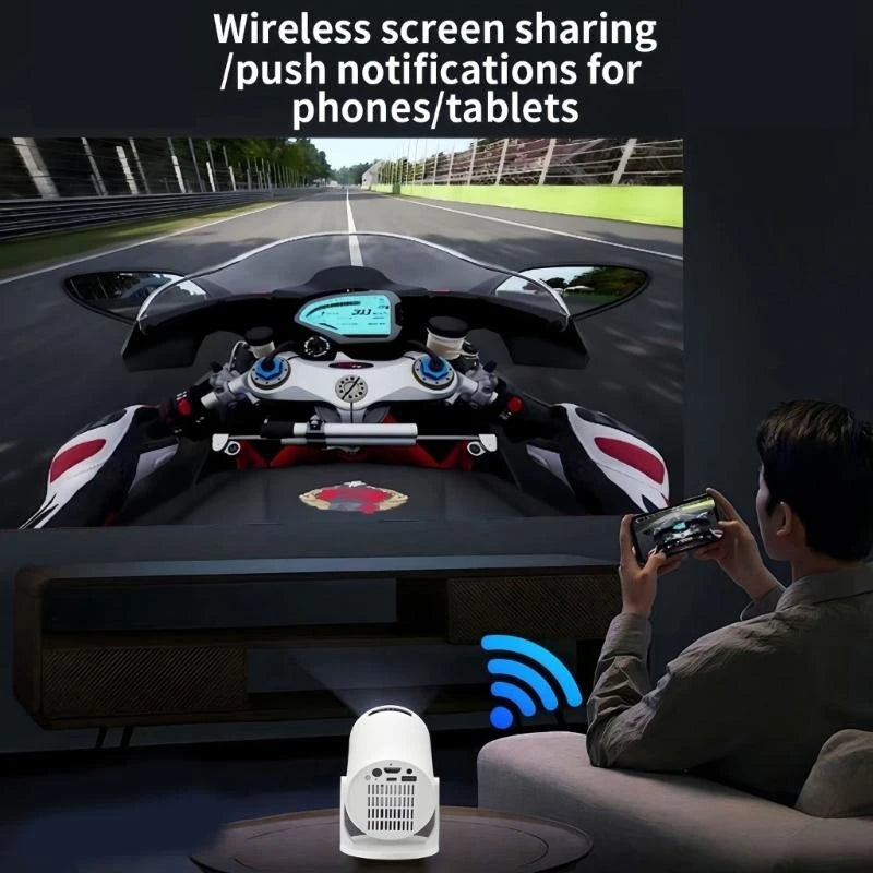 Portable Streaming Projector With USB C Fast Charging Highly Definition Display Wireless Screen Presentation