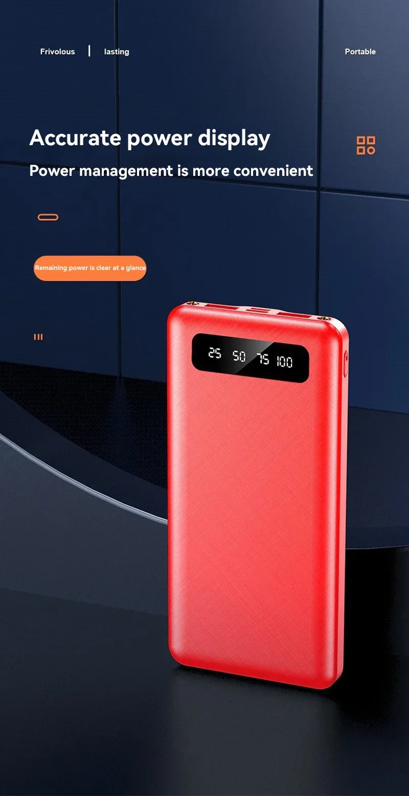 500000mAh 120W Power Bank Super Fast Charging Battery High Capacity Digital Display Power Bank For iPhone Samsung Huawei