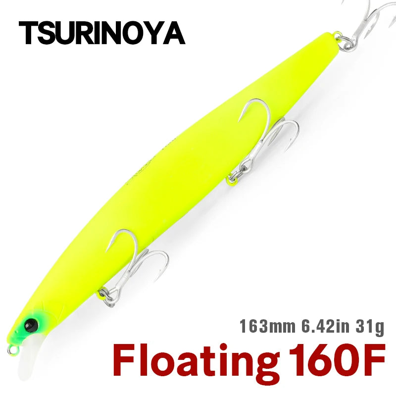 Floating Minnow Fishing Lure DW110 STINGER 163mm 31g Sea Fishing Hard Bait Piura Seabass Baits