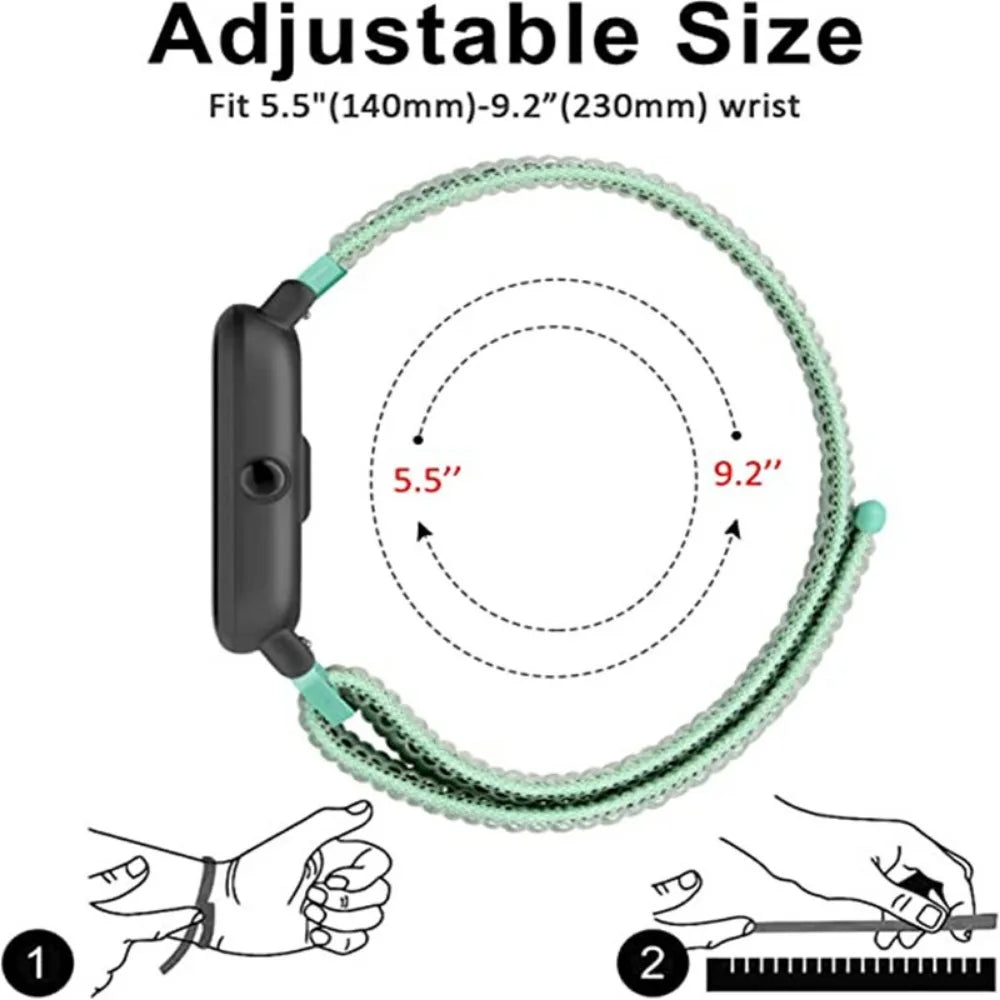 Nylon Loop Strap for Amazfit GTR 47mm/GTR2/2e/3/3 Pro/4/GTS/2/mini/3/4 Bracelet for Amazfit Balance/bip 5/Stratos 2 2S
