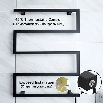 Electric Towel Rack.Bathroom Electric Heated Towel Rail.Smart Towel Warmer.Creative Bath Towel Radiator.Hidden Wire