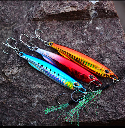 Metal Jig 10G - 60G Artificial Baits Hard Baits Vibrant Fishing Lures for Freshwater & Saltwater