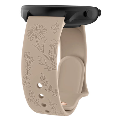 Flower Engraved Strap For Amazfit GTS/2/2e/3/4 GTS2 Mini/GTR 4/3/Pro/47mm/GTR2/2e/stratos 2/3/Bip Lite Band Bracelet