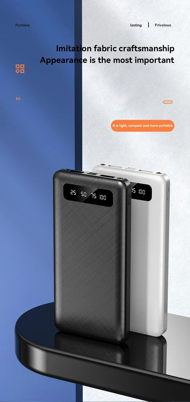 500000mAh 120W Power Bank Super Fast Charging Battery High Capacity Digital Display Power Bank For iPhone Samsung Huawei