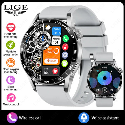 LIGE 2025 New Smartwatch Men For Android iOS Phone 1.38" HD Bluetooth Call Heart Rate Monitor Waterproof Sport Smart Watch Women