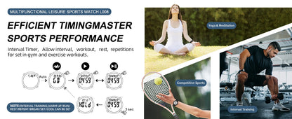 EZON Digital Sports Watch L008D, Waterproof Sports watch with Interval Timer/Chronograph/Lap Timing/Alarm for Men and Women