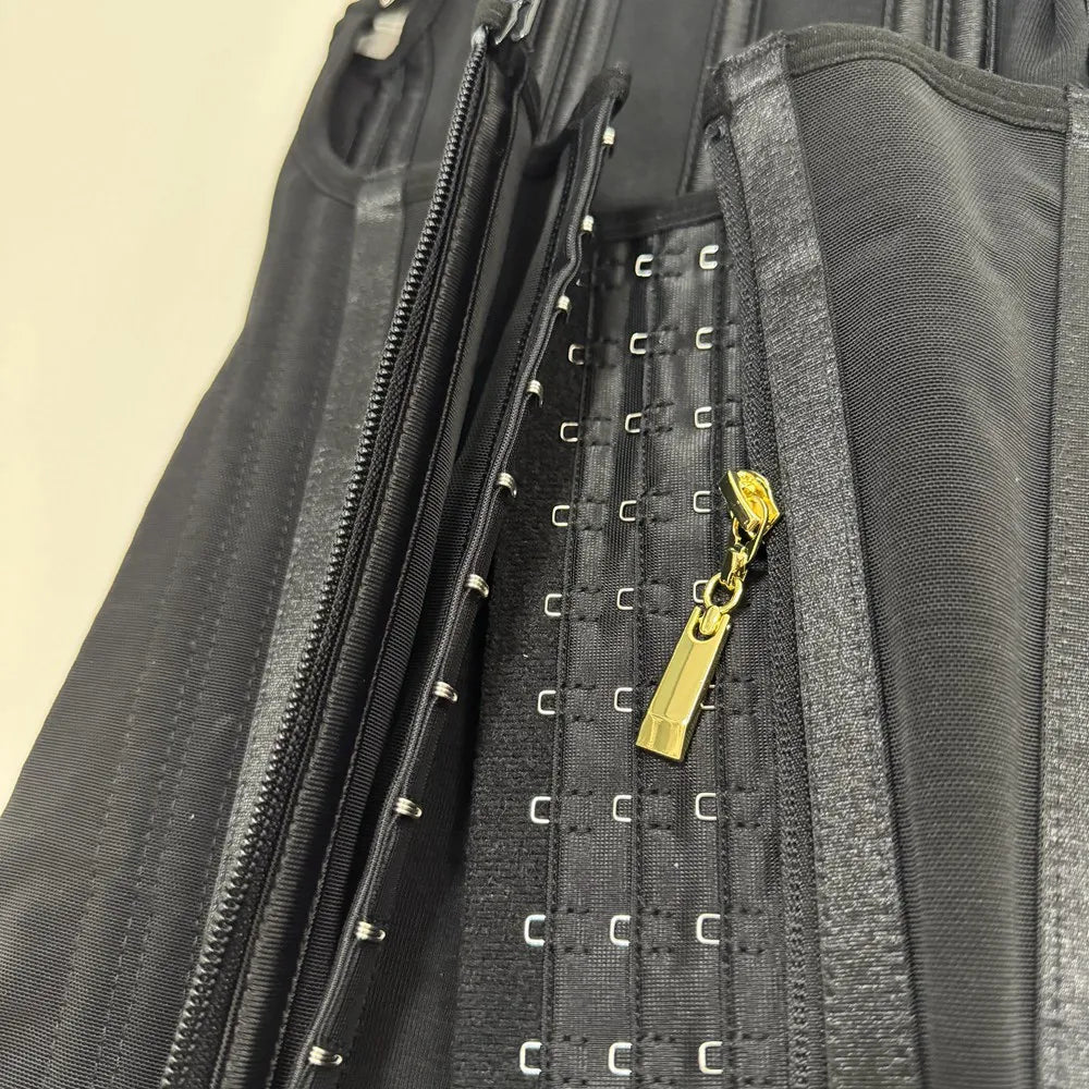 Body Shaper Shapewear Women Vest Tops Double Compression Waist Trainer Corset Adjustable Zipper and Hook-eyes