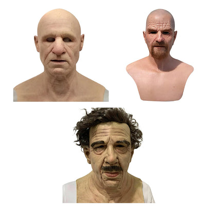 Halloween Realistic Mask For Men And Women Cosplay Party Masquerade Party Realistic Grandpa Masks 3
