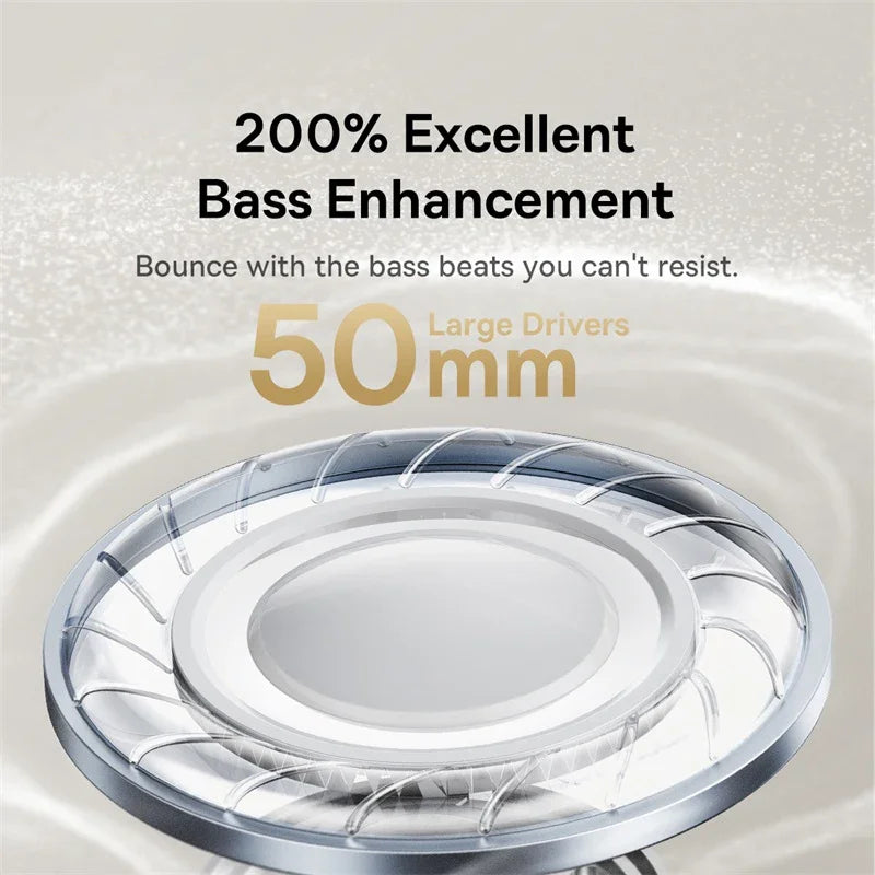 Baseus Bowie 30 Max Bluetooth Headphones 45dB Noise Cancellation Hi-res LDAC Over Ear Headset 3D Spatial Audio Wireless Earphone