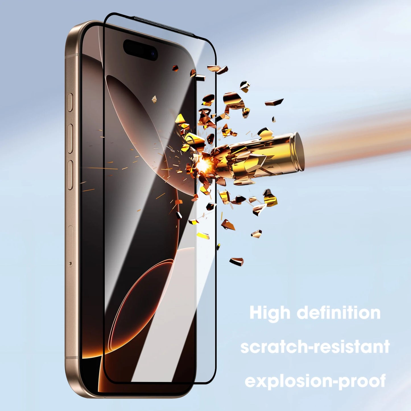 Tempered Glass Screen Protectors for IPhone 17/17 Air/17 Pro/17 ProMax 9H Hardness Tempered Films with Dustproof Hole