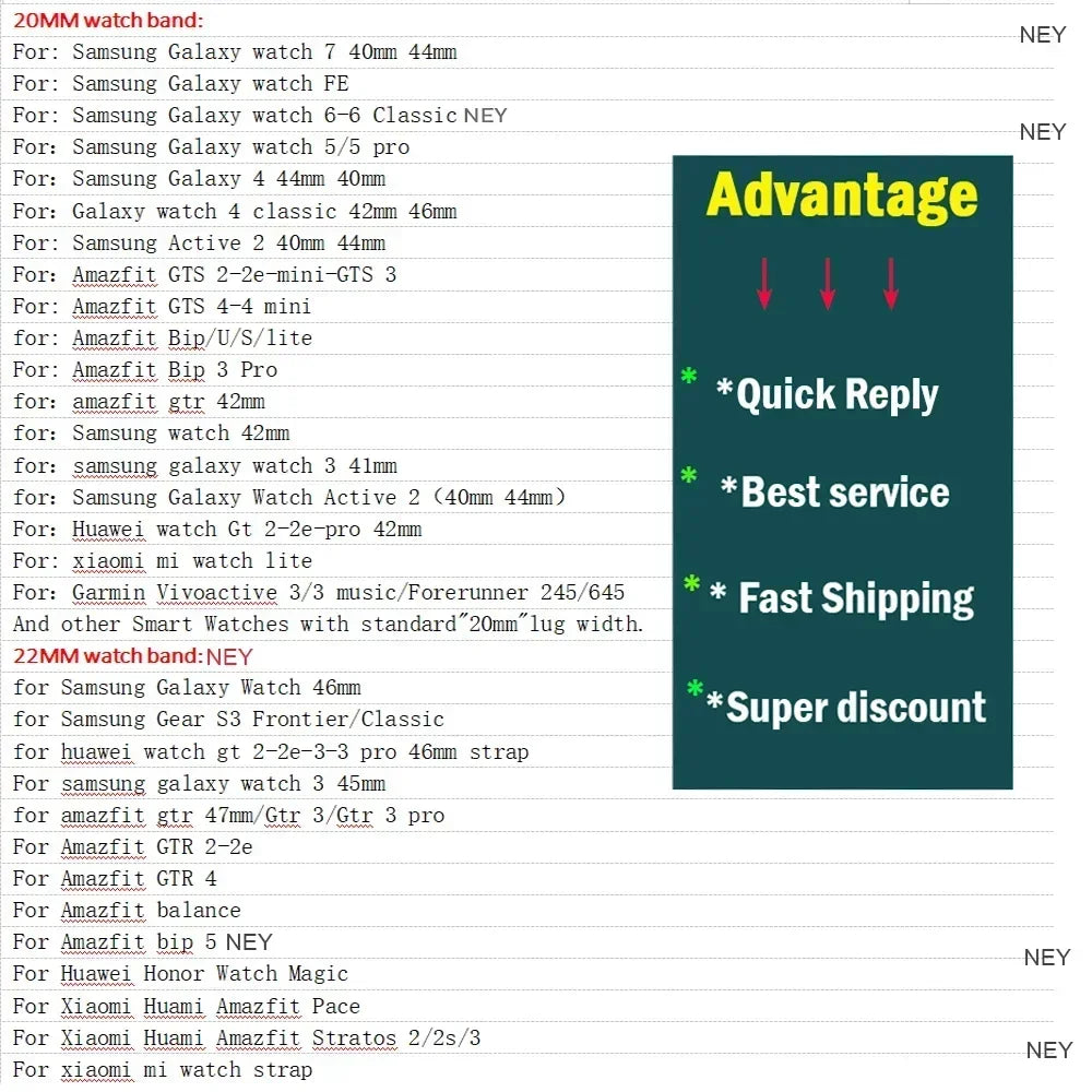 Metal Diamond strap for Samsung Galaxy Watch 7/6/5 pro/4/Classic/active Gear s3 20mm 22mm bracelet Huawei GT/2/GT2/3 Pro 4 band