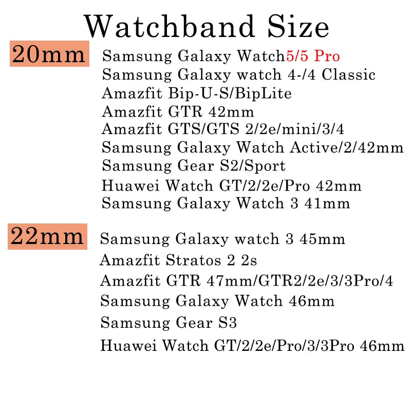 Samsung Galaxy Watch 3 4 5 45mm Gear S3 46mm 42mm Active2 40 44mm Stainless Steel Strap for Amazift BIP 2 GTR
