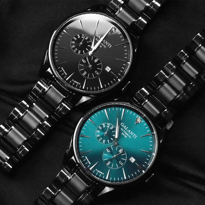 CADISEN Watch Man Automatic Mechanical Watches Man Blue Green Dial Stainless Steel Sapphire Glass MIYOTA 82S7 40mm Wristwatch