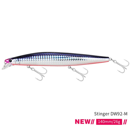 Sinking Minnow Fishing Baits140mm Saltwater Lures Pike Big Game Sea Fishing Tackle Stinger Hard Wobbler