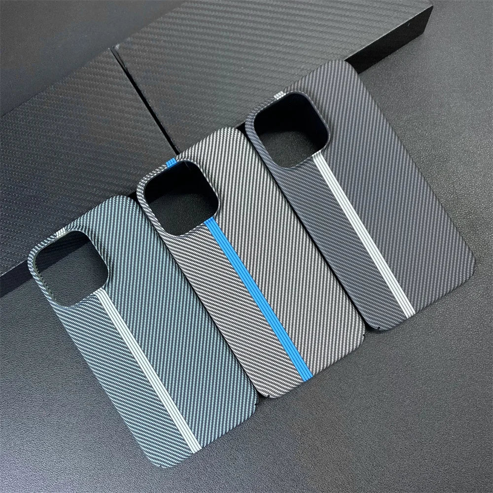 Luxury Contrast Carbon Fibre Pattern Matte Phone Case For iPhone 17 16 15 11 12 13 14 Pro Max Ultra Thin Hard Shockproof Cover