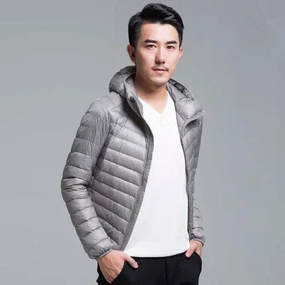 Plus Size Men Puffer Jacket Spring Winter Ultra Lightweight Packable Down Jacket Water Wind-Resistant Breathable Coat