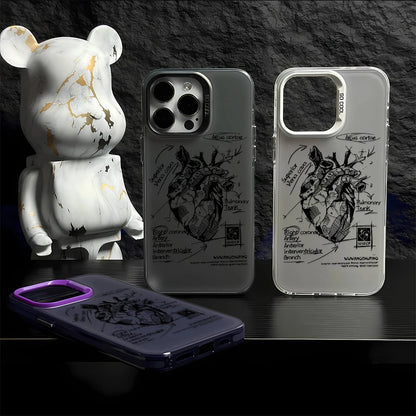 Creative Cardiovascular model Heart Medical Phone Case For iPhone 15 Pro Max 11 12 13 14 16 Pro XS XR 7 8 Plus Anti-drop Cover