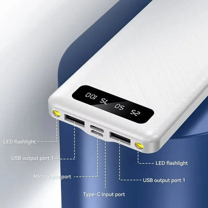 500000mAh 120W Power Bank Super Fast Charging Battery High Capacity Digital Display Power Bank For iPhone Samsung Huawei