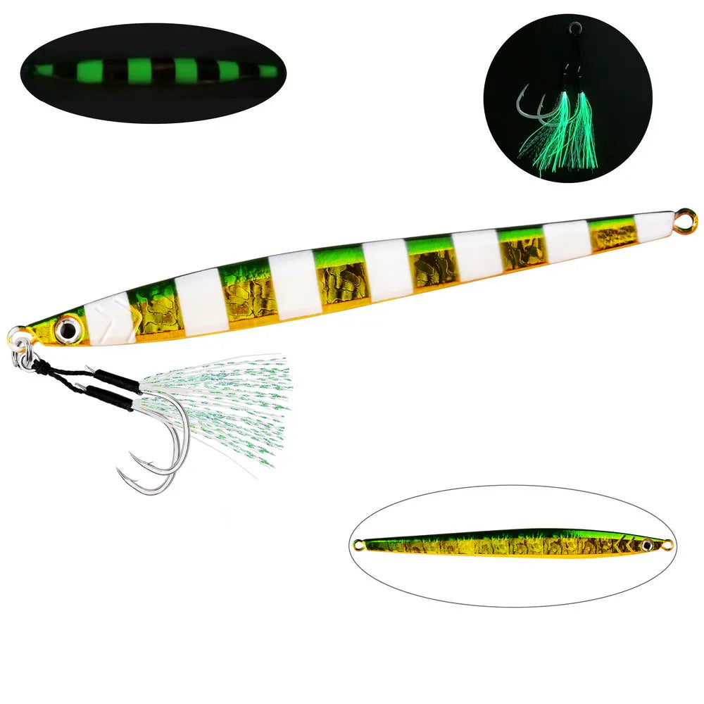 Metal Jig 60g 80g 100g 120g Long Casting Fast Sinking Fall Jigs Saltwater Deepsea Fishing Lure