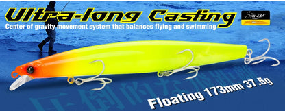 Floating Minnow Fishing Lure STINGER 163mm 31g Long Casting Artificial Seabass Saltwater Large Hard Baits