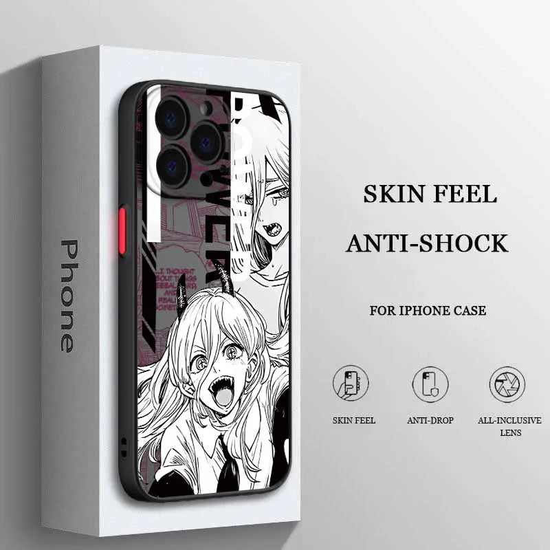 New Chainsaw Man Hot For iPhone 17 17Air 16E 16 15 14 13 12 11 mini Pro Max Plus Frosted Translucent Phone case Funda Cover Capa