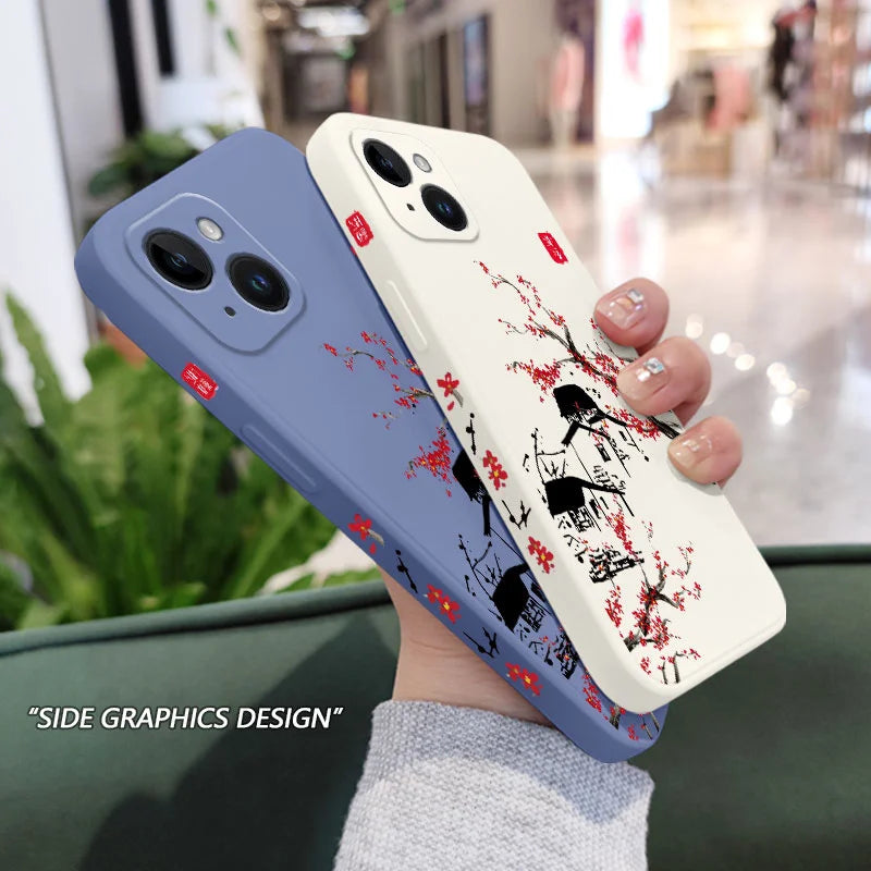 Field Wind Phone Case For iPhone 17 Air 16E 16 15 14 13 12 11 X XR XS SE2 SE2020 8 7 6 6S Plus Pro Max Mini Silicone Cover