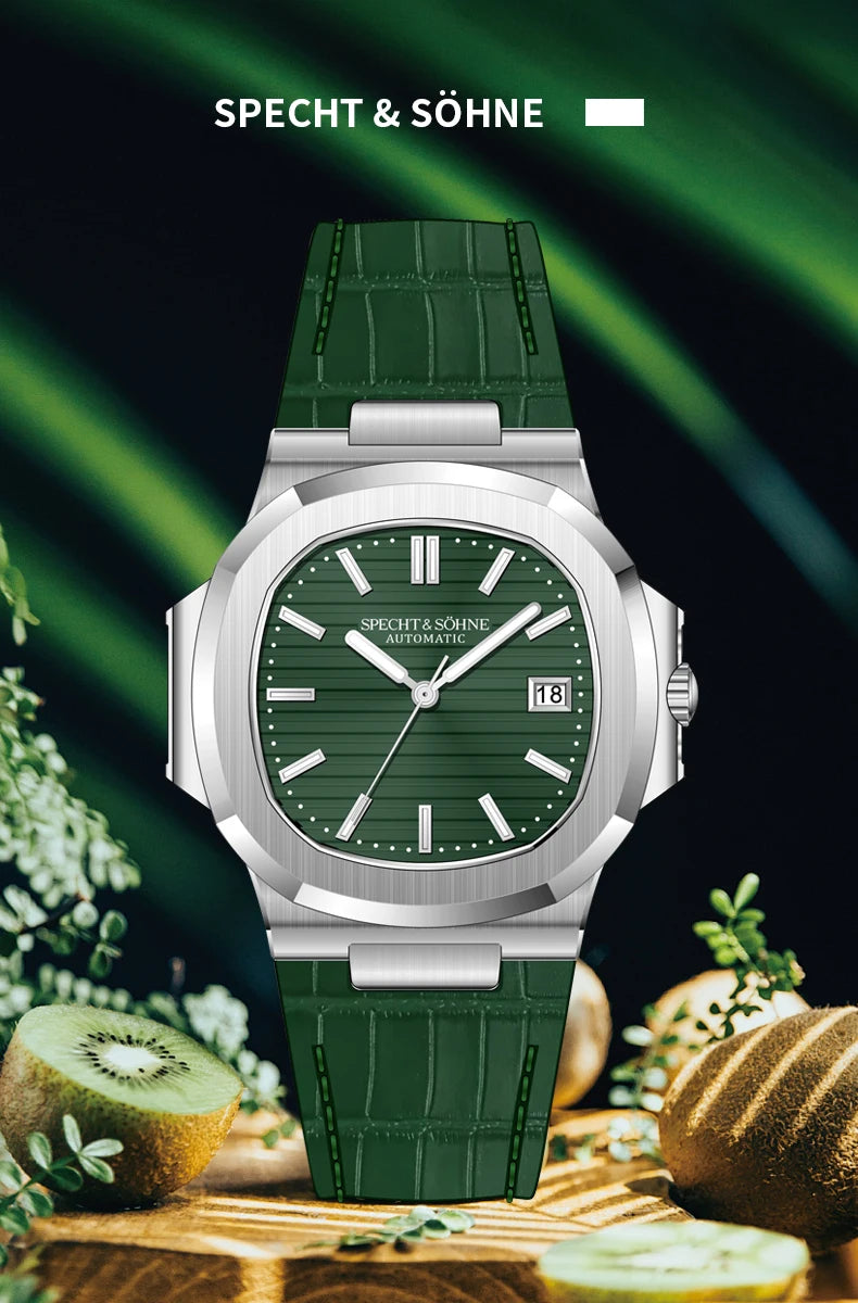 New Specht&Sohne Men's Watches Mechanical Watch Japan Miyota 8215 Movt Rose Gold Stainless Steel Classic 5711 Watch Waterproof