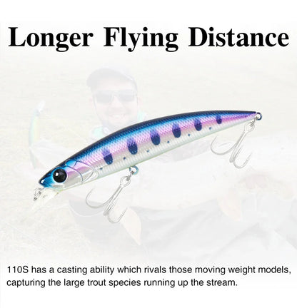 Sinking Minnow 110S DW77 110mm 22g Long Casting Fishing Lure Large Trout Seabass Sea Fishing Hard bait