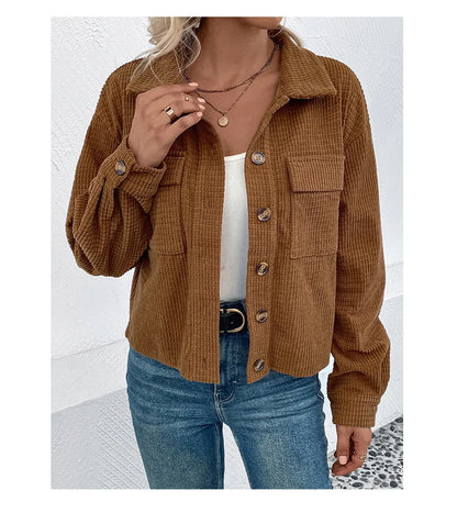 Coats Women Coat Turn Down Collar Full Sleeve Work Y2k Streetwear Elegant Splice Casual Loose Open Stith Autumn Winter 2025