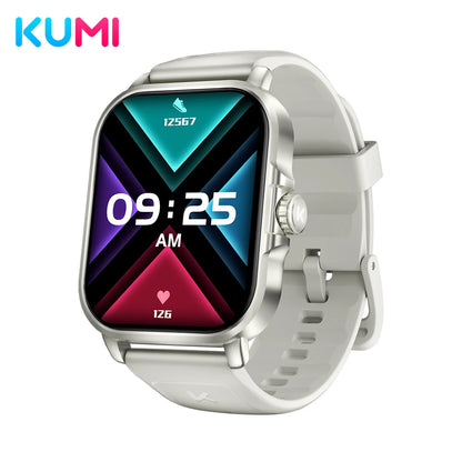 KUMI KU7 Meta 2.01″ High-definition Screen Smart Watch Bluetooth Call Heart Rate Measurement Oximetry Offline Intelligent Voice