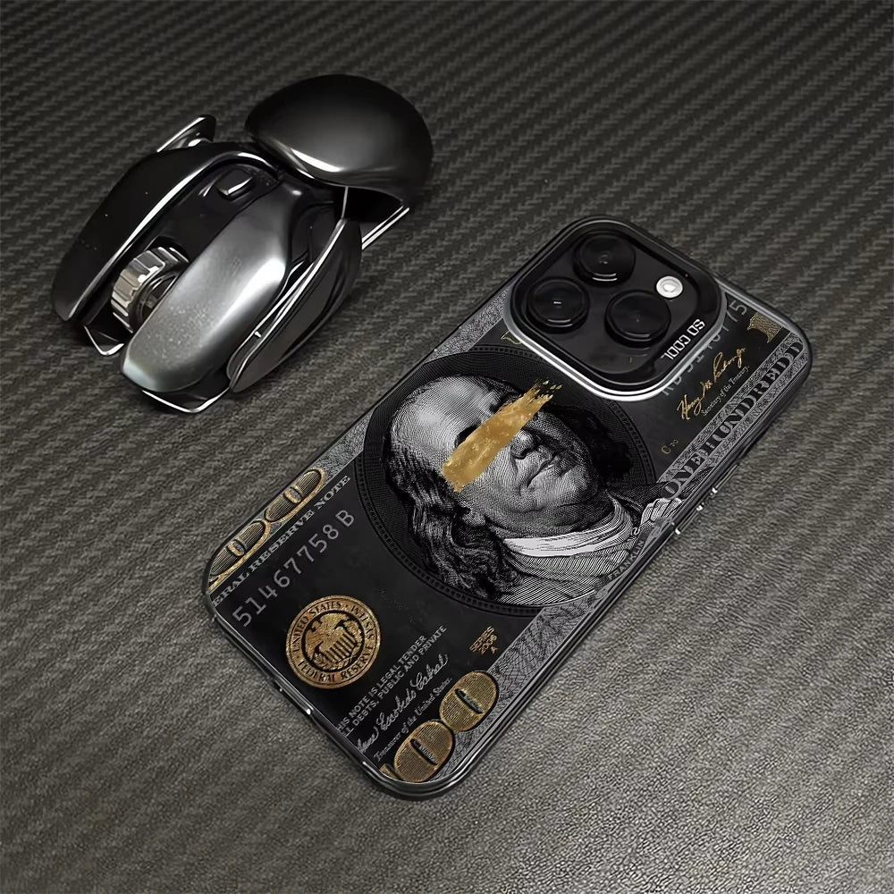 Cool 100 Dollar Bank Note Phone Case For IPhone 17 16 PRO 15 14 13 12 11 Promax Xr Xs 7 8 Plus SE Minimalism Shockproof Cover