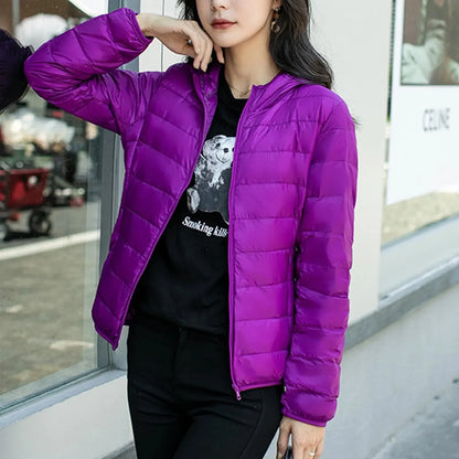Women's Puffer Coat Winter Hooded 2023 Fashion Glossy Waterproof Loose Thicken Warm Down Cotton Jacket Outwear S-3XL