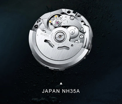 CADISEN AQUA DIVER Brand Luxury Men Watches Automatic Watch Japan NH35A 100M Waterproof Luminous Mechanical Wristwatch