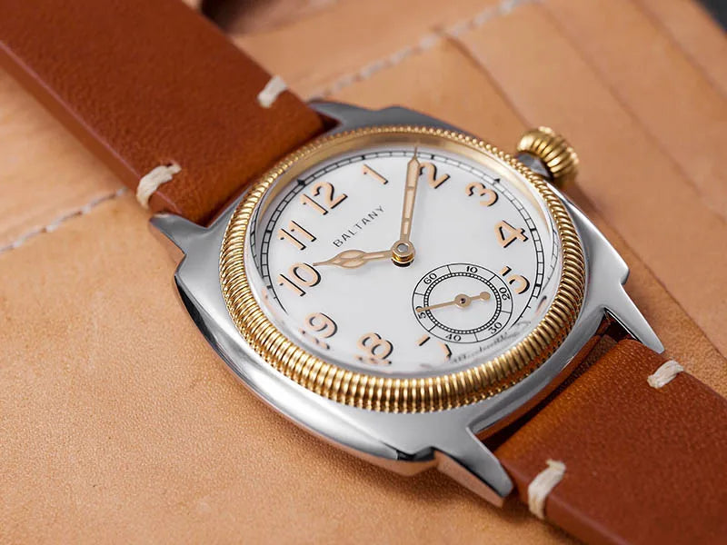 Baltany S4036F 36MM 1926S Oyster Tribute Watch Man Stainless Steel Waterproof Vintage Gold Bezel Automatic Mechanical Watches