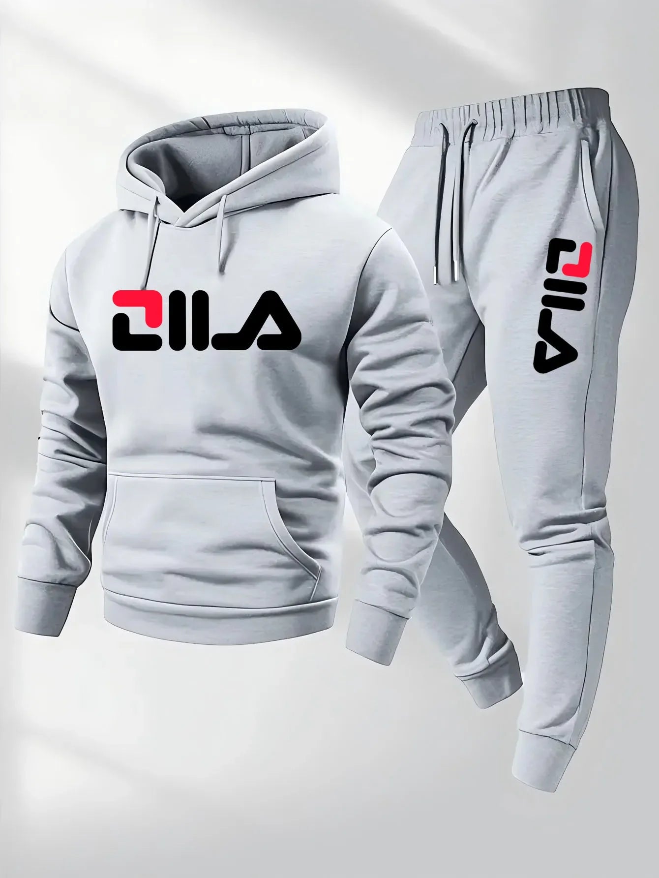 2025Spring and Autumn men's casual suit hooded sweatshirt and sweatpants 2-in-1 comfortable suit suitable for both men and women