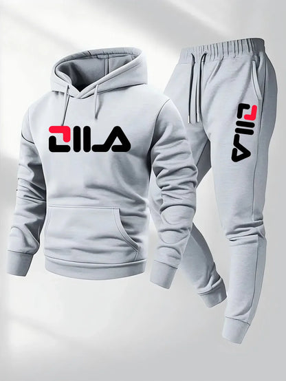 2025Spring and Autumn men's casual suit hooded sweatshirt and sweatpants 2-in-1 comfortable suit suitable for both men and women