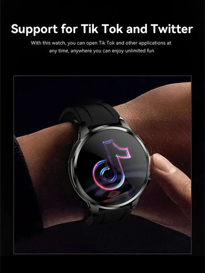 Full Network GPS WIFI Smart Watch Men 8GB+128GB RAM 1.95 inch AMOLED Screen 900W Camera Google APPS Smartwatch Android 9.0
