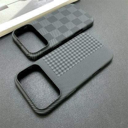 Case for iPhone 17 Pro Max 16 15 14 13 Luxury Checkered Pattern Contrast Color Bumper Cover
