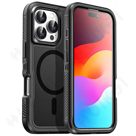 Case For iPhone 17 16 15 14 13 12 11 Pro XR Max Plus Heavy Duty Shockproof Anti-Scratch Rugged Protective with Kickstand Cover
