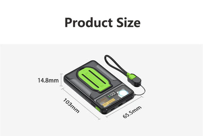 20000mAh Magsafe Power Bank with Cooling Fan Magnetic Wireless 22.5W Fast Charger For iPhone 16 Samsung Huawei Xiaomi Powerbank