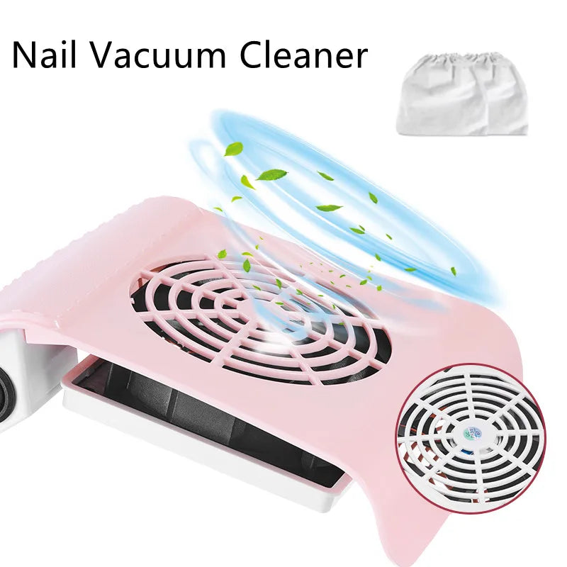 Nail Dust Collector Vacuum Cleaner Manicure Machine Tools Strong Power Low Noise Nail Art Tool Nail Vacuum Cleaner