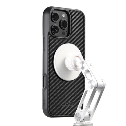 Compatible MagSafe Wireless Charging Strong Magnetic 360° Rotating Ring Stand PU Leather Phone Case For iPhone 17 16 15 14 13 12